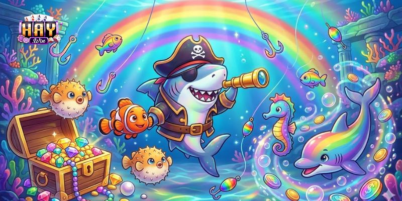 Thế giới đại dương đầy màu sắc trong Rainbow Fish Bắn Cá thu hút